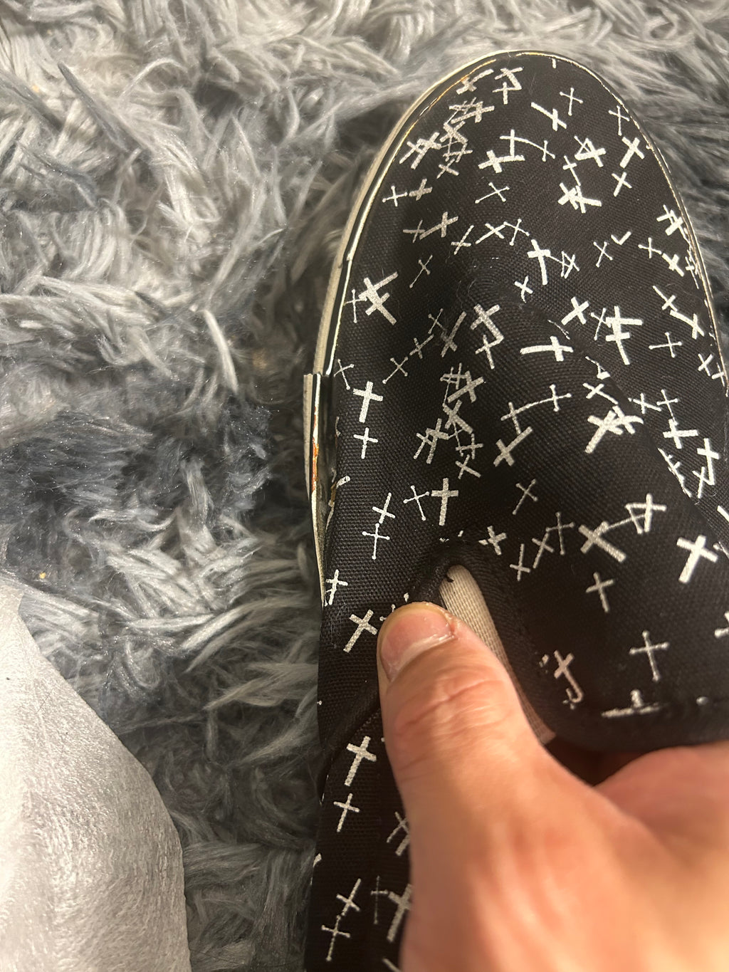 Undercover AW02 ‘Witches Cell Division’ Multi Cross Slip On Shoes Size 9.5 US