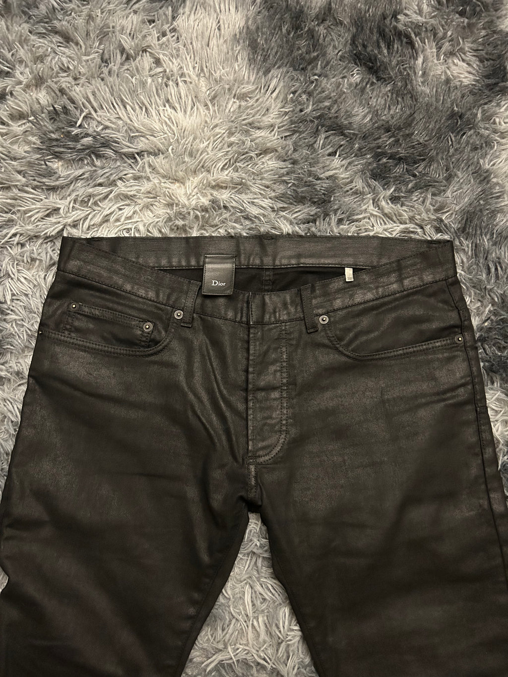Dior Homme AW10 Waxed Black Denim