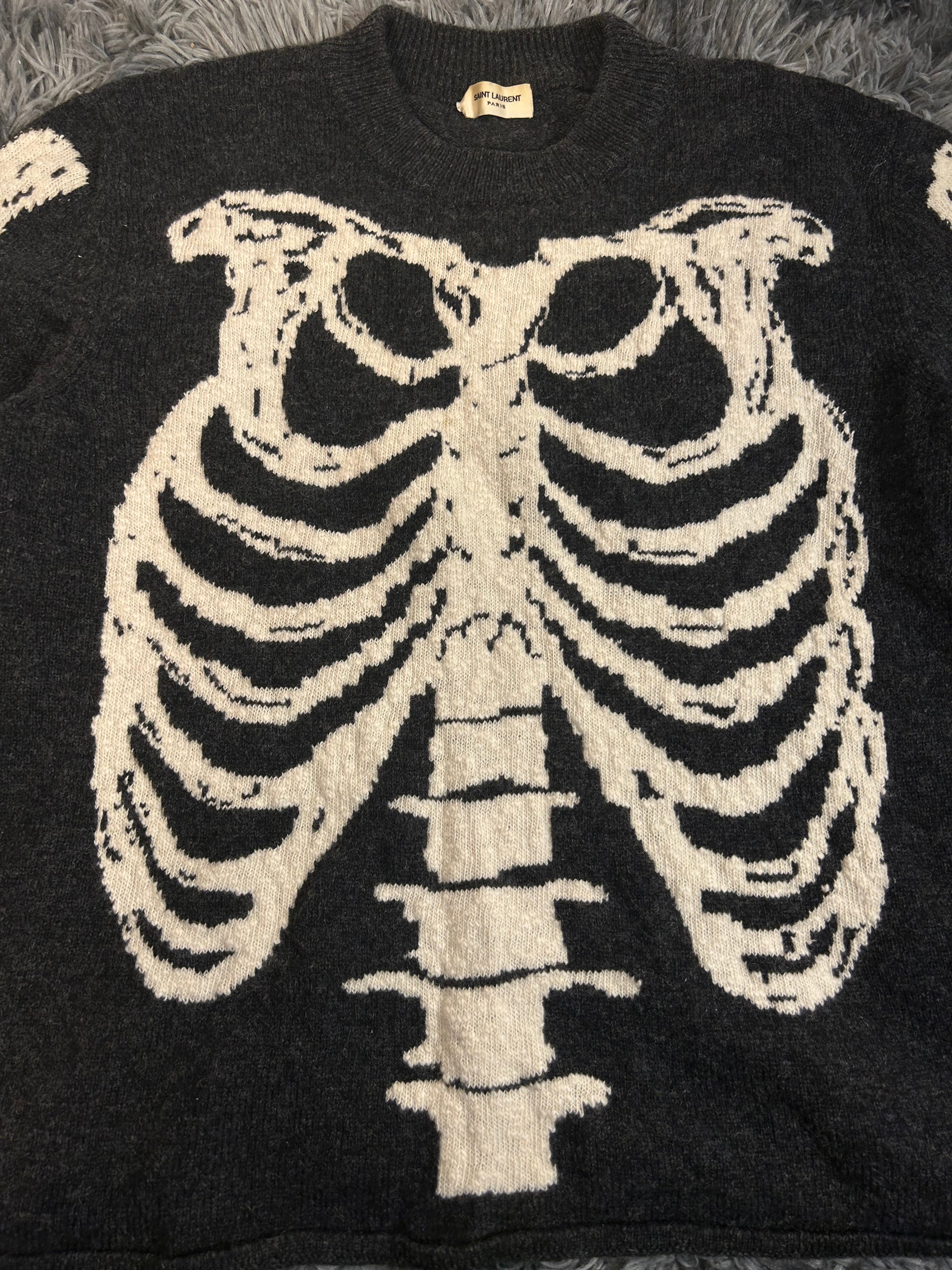 Saint Laurent FW18 ‘Skeleton’ Knit Sweater