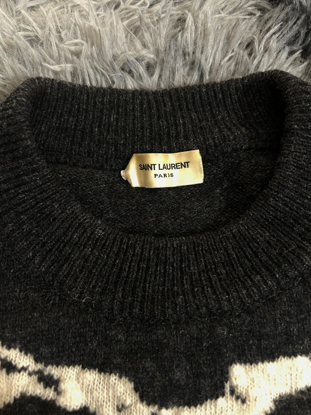Saint Laurent FW18 ‘Skeleton’ Knit Sweater