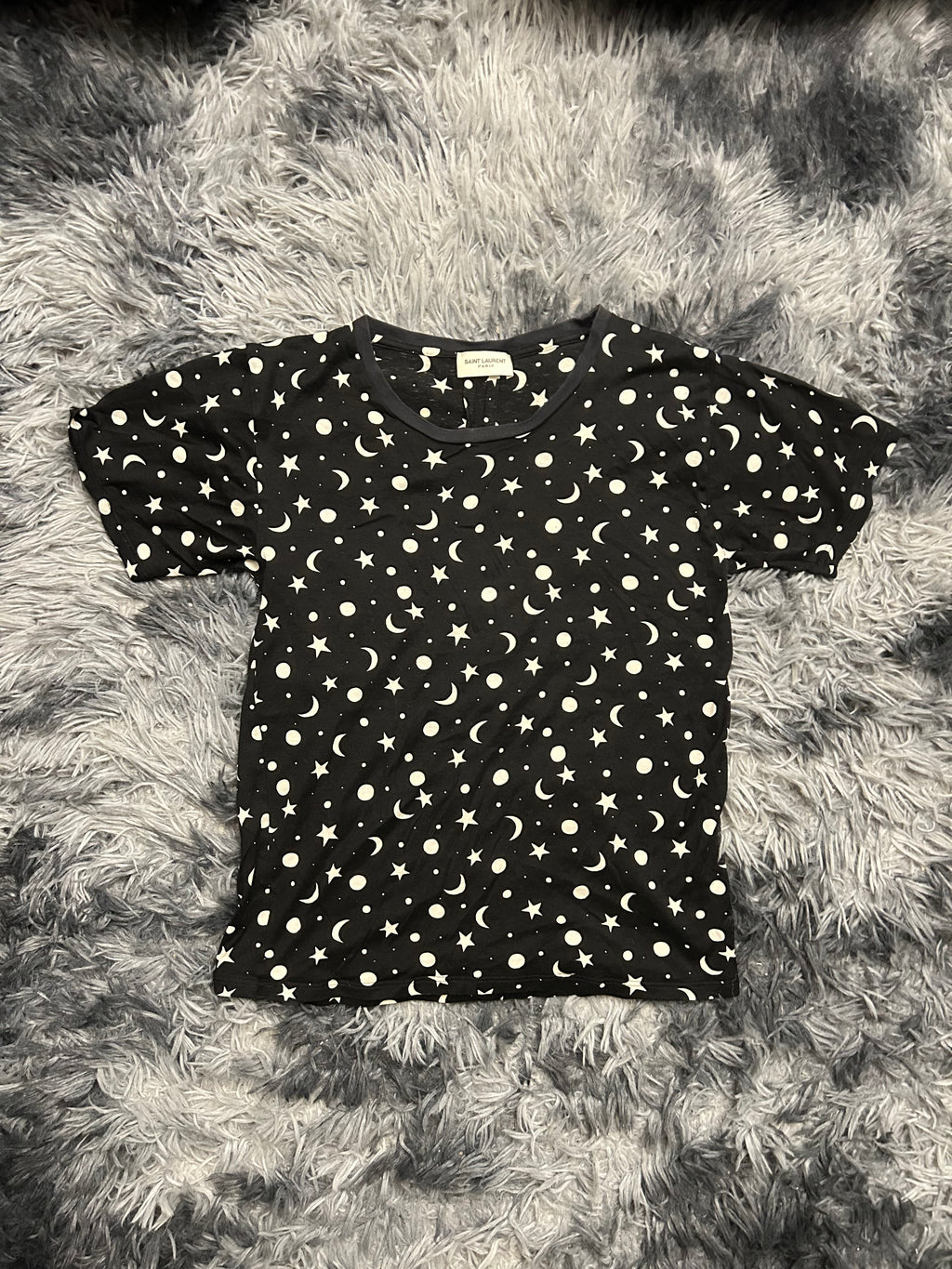 Saint Laurent Paris by Hedi Slimane SS16 Moon & Stars Tee Size XS