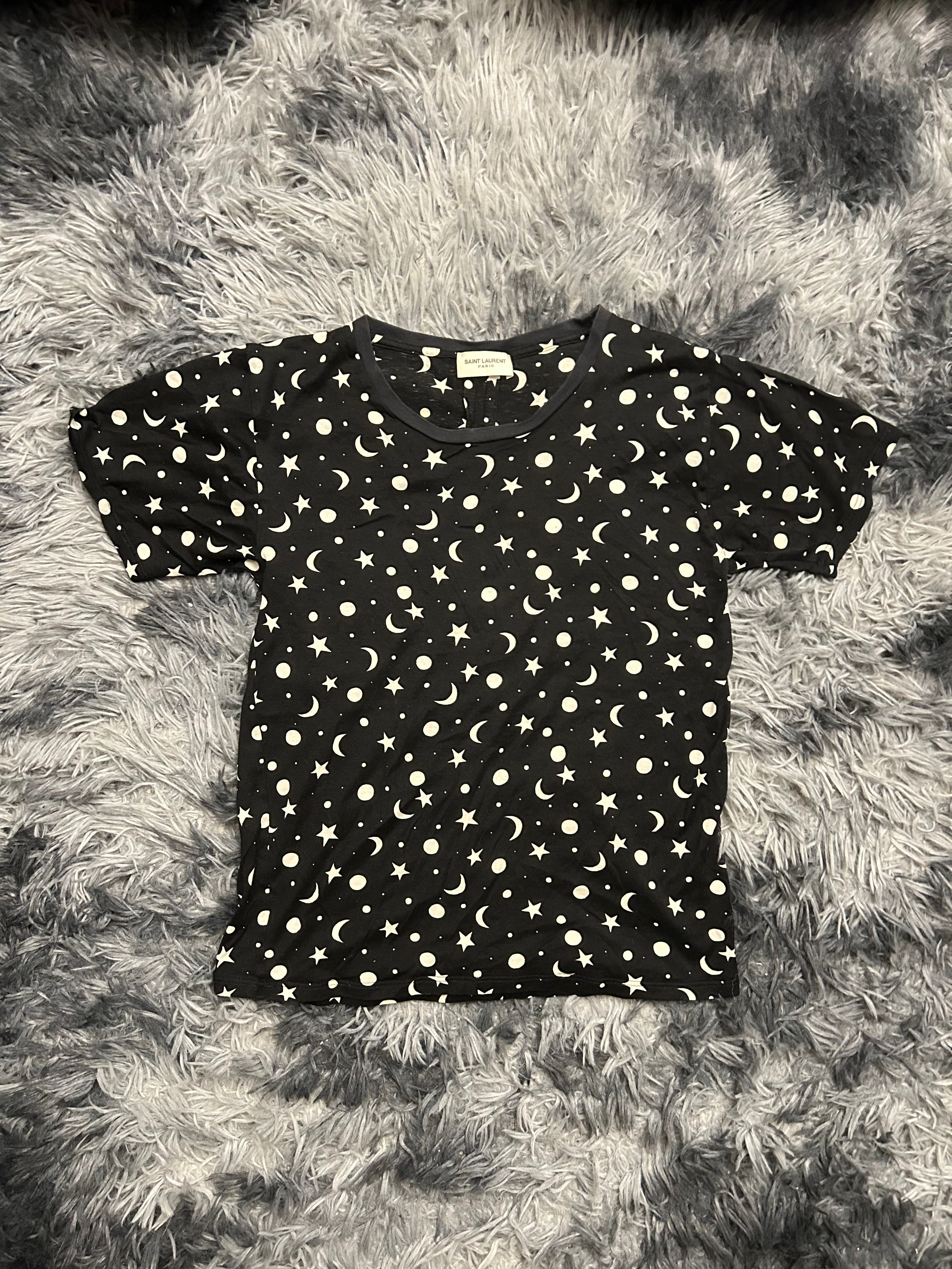 Saint Laurent Paris by Hedi Slimane SS16 Moon & Stars Tee Size XS