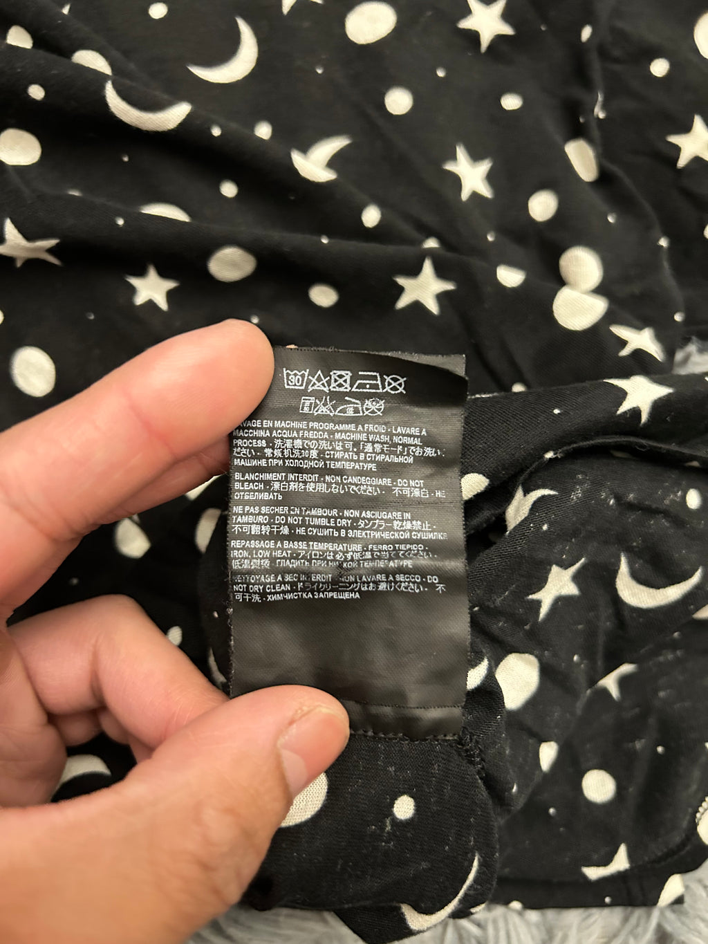 Saint Laurent Paris by Hedi Slimane SS16 Moon & Stars Tee Size XS