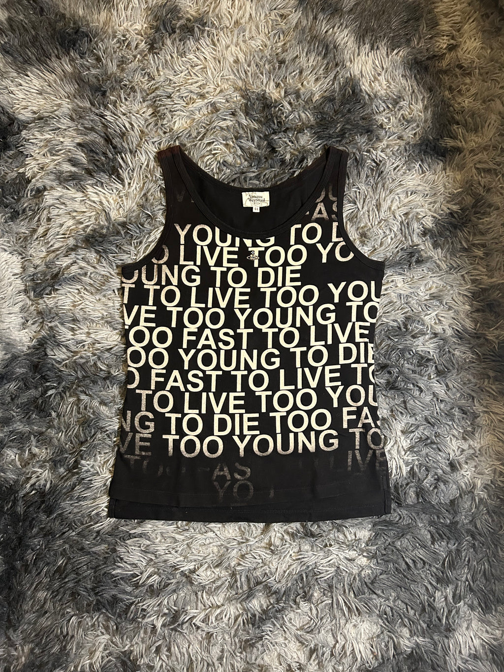 Vivienne Westwood 2010 ‘Too Fast To Live’ Typewriter Tank Top
