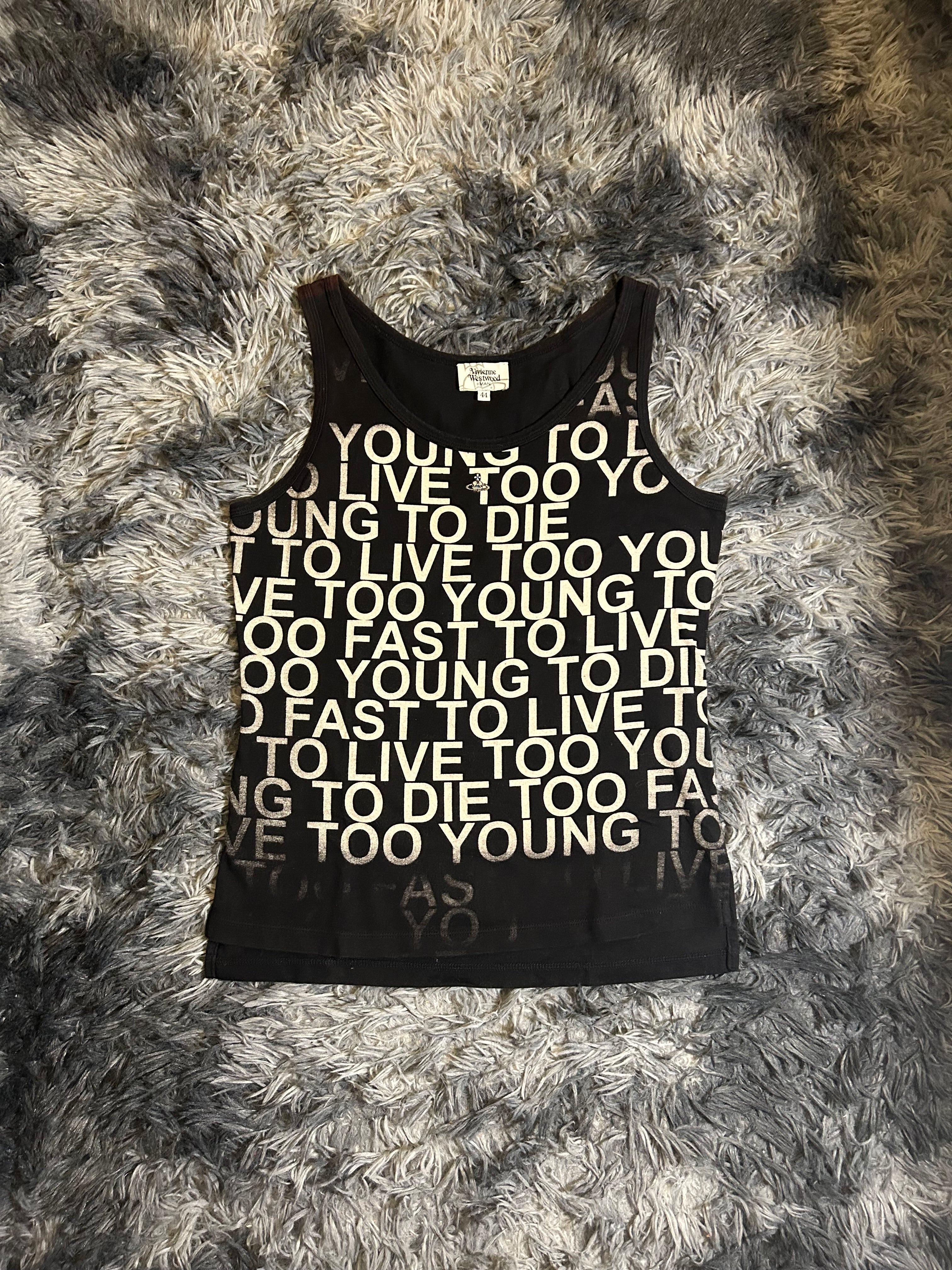 Vivienne Westwood 2010 ‘Too Fast To Live’ Typewriter Tank Top