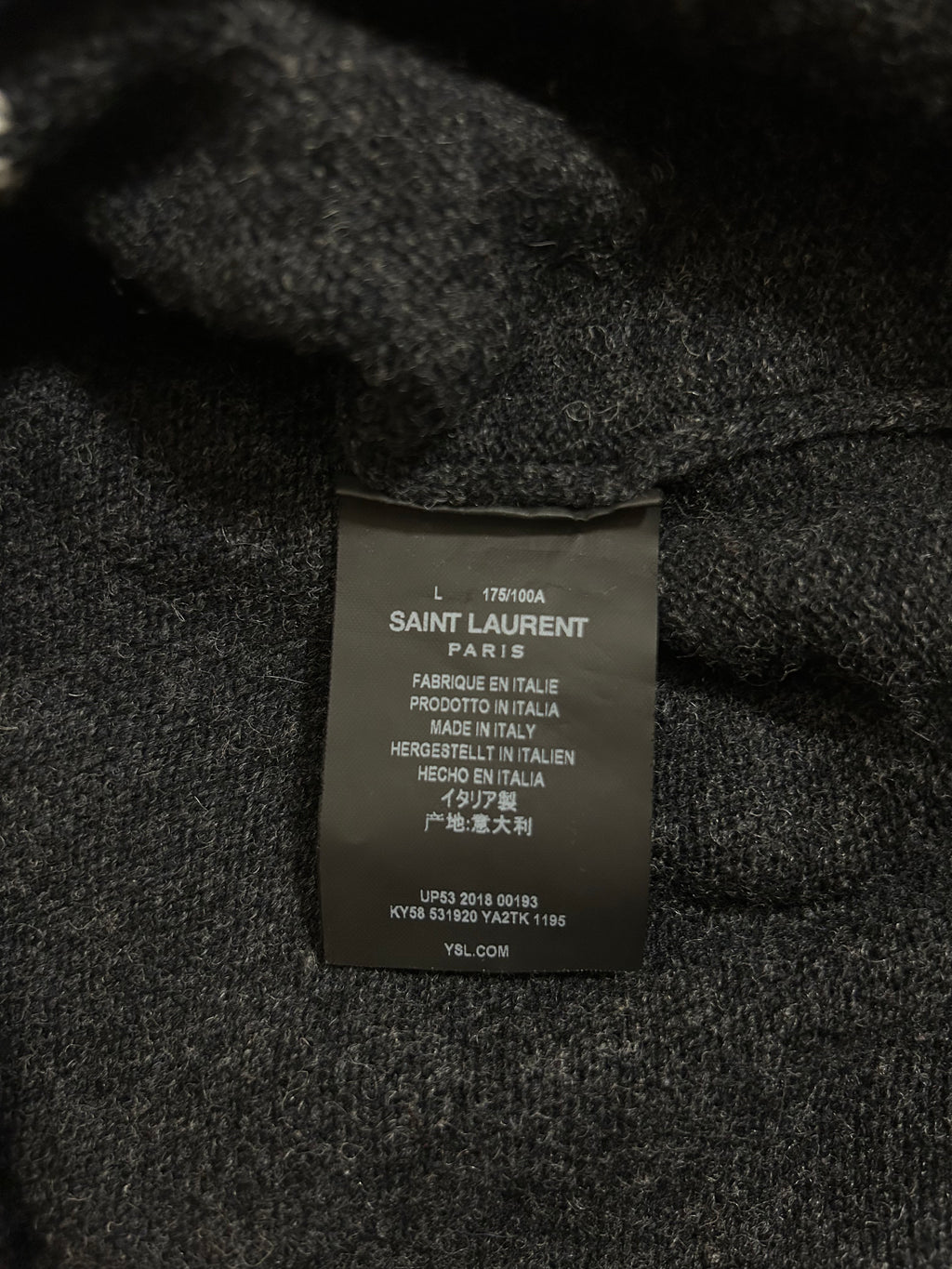 Saint Laurent FW18 ‘Skeleton’ Knit Sweater