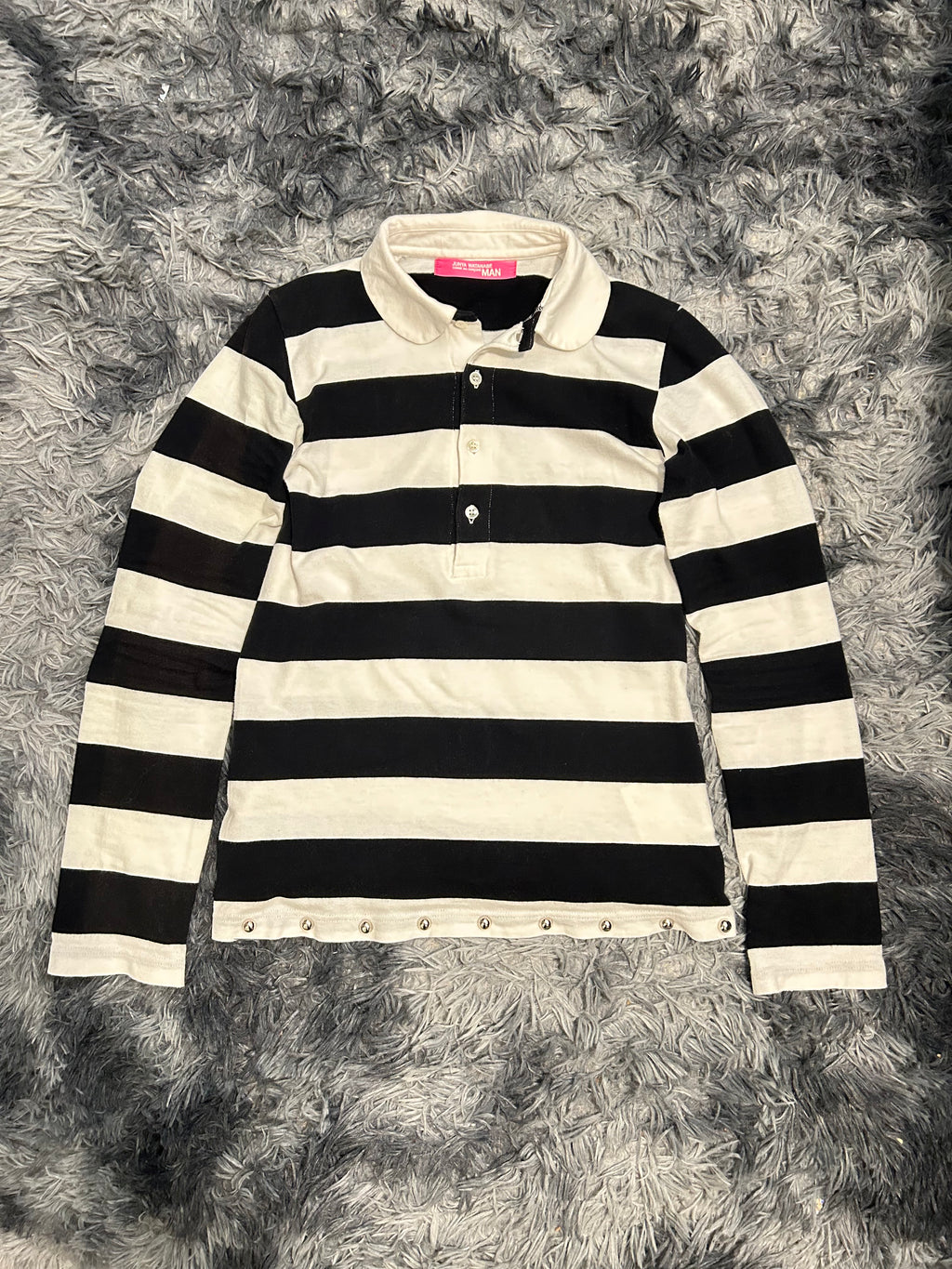 Junya Watanabe AD2002 Studded Rugby Shirt Size M