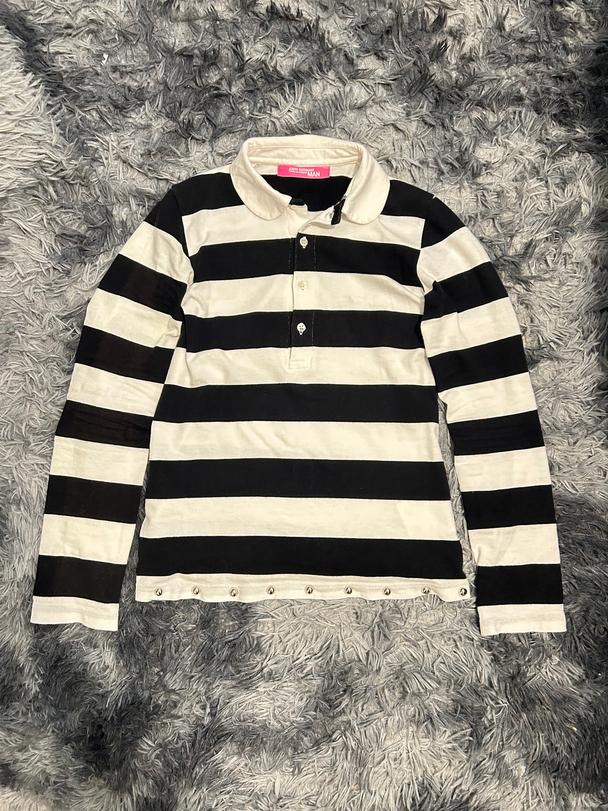 Junya Watanabe AD2002 Studded Rugby Shirt Size M