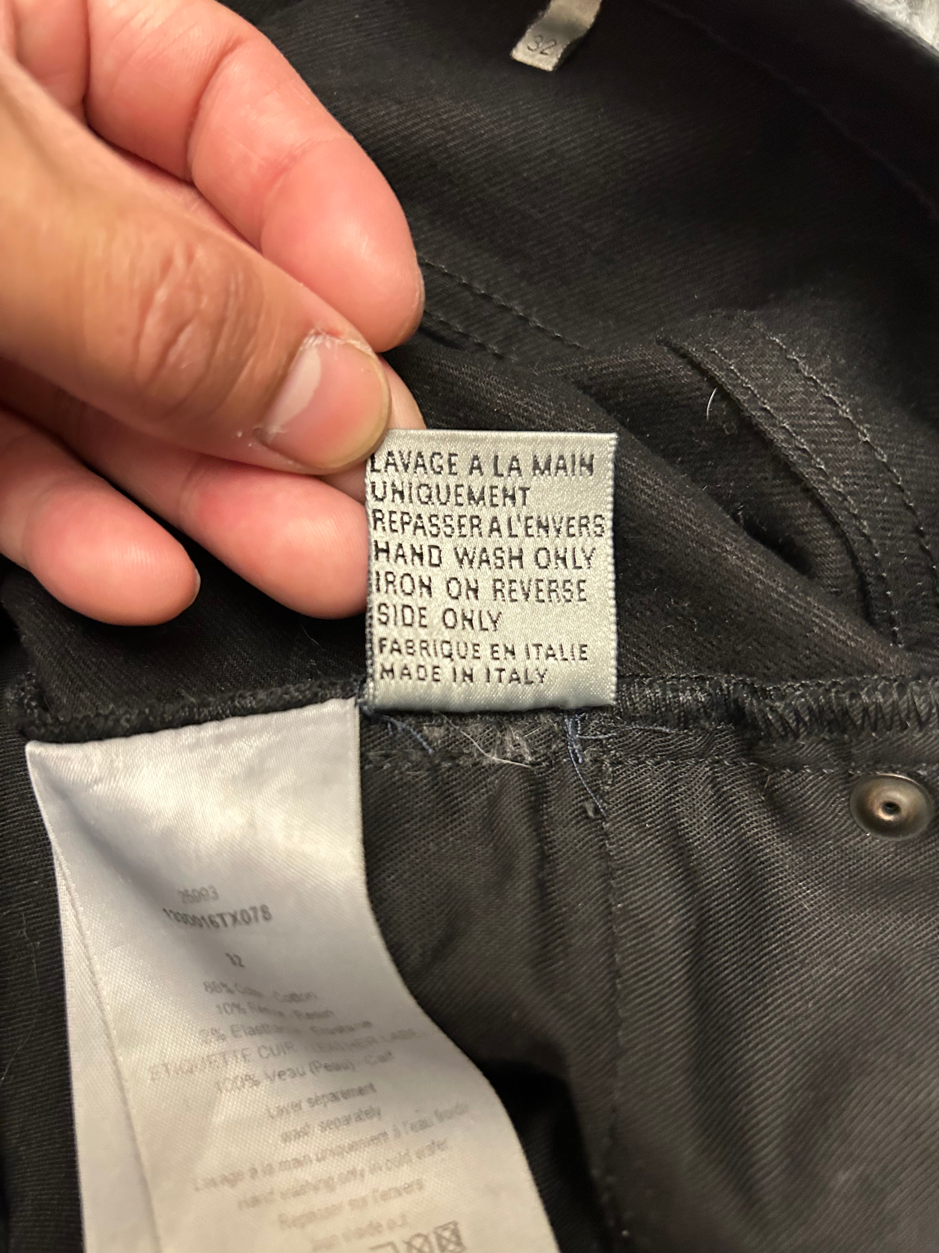Dior Homme AW10 Waxed Black Denim