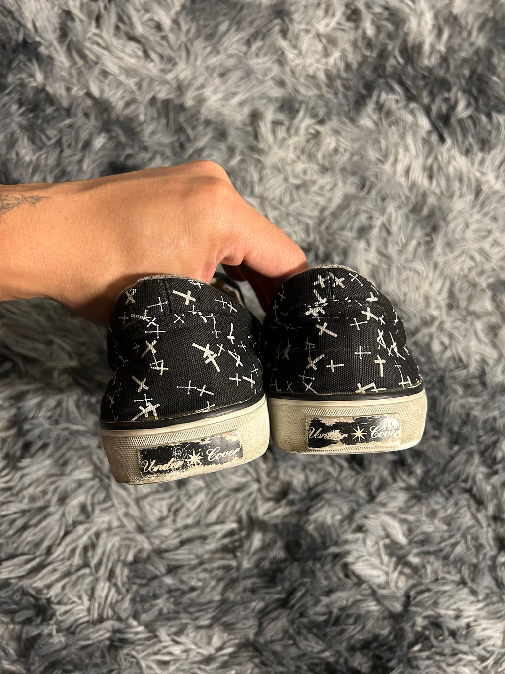 Undercover AW02 ‘Witches Cell Division’ Multi Cross Slip On Shoes Size 9.5 US