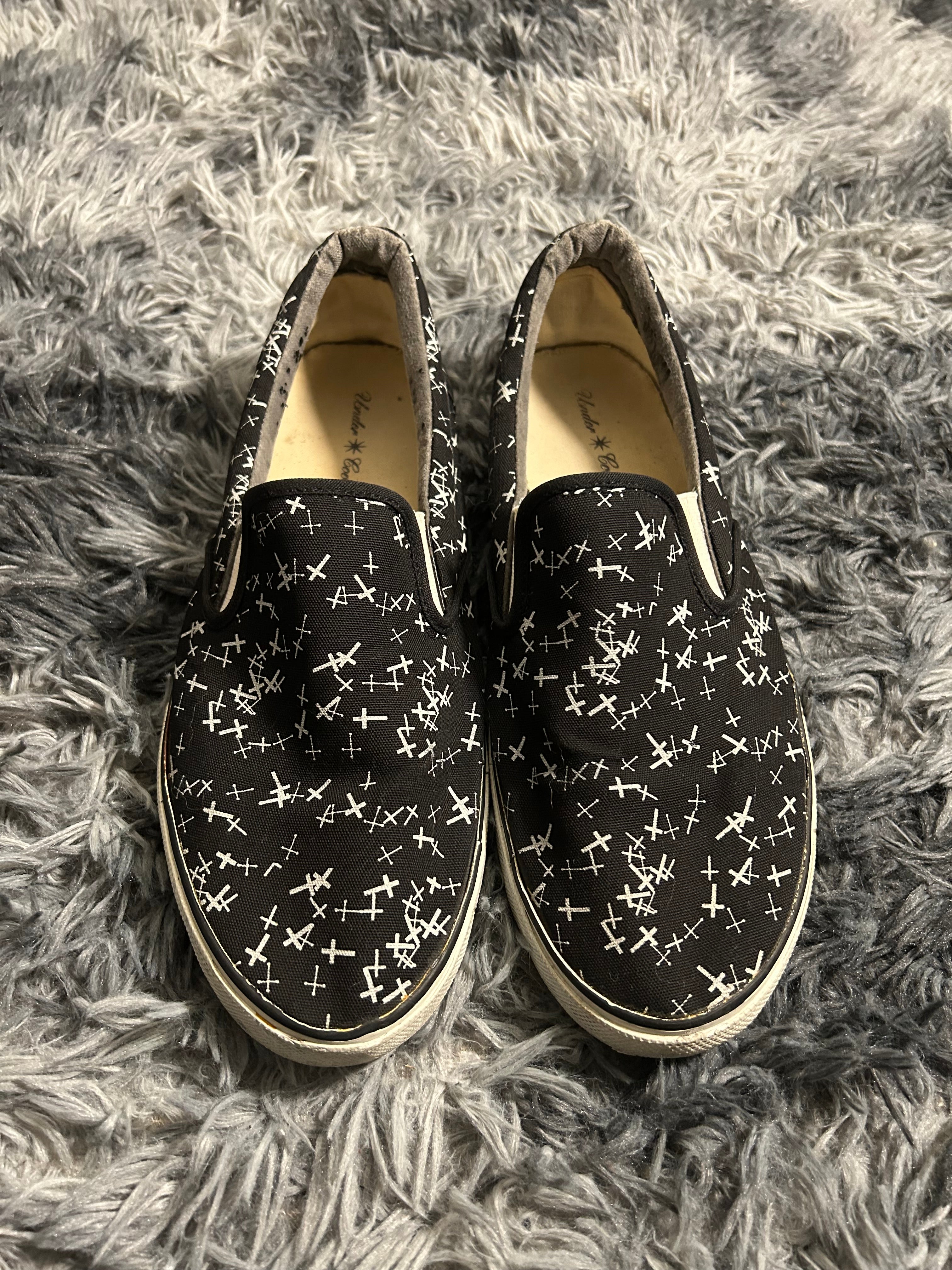 Undercover AW02 ‘Witches Cell Division’ Multi Cross Slip On Shoes Size 9.5 US