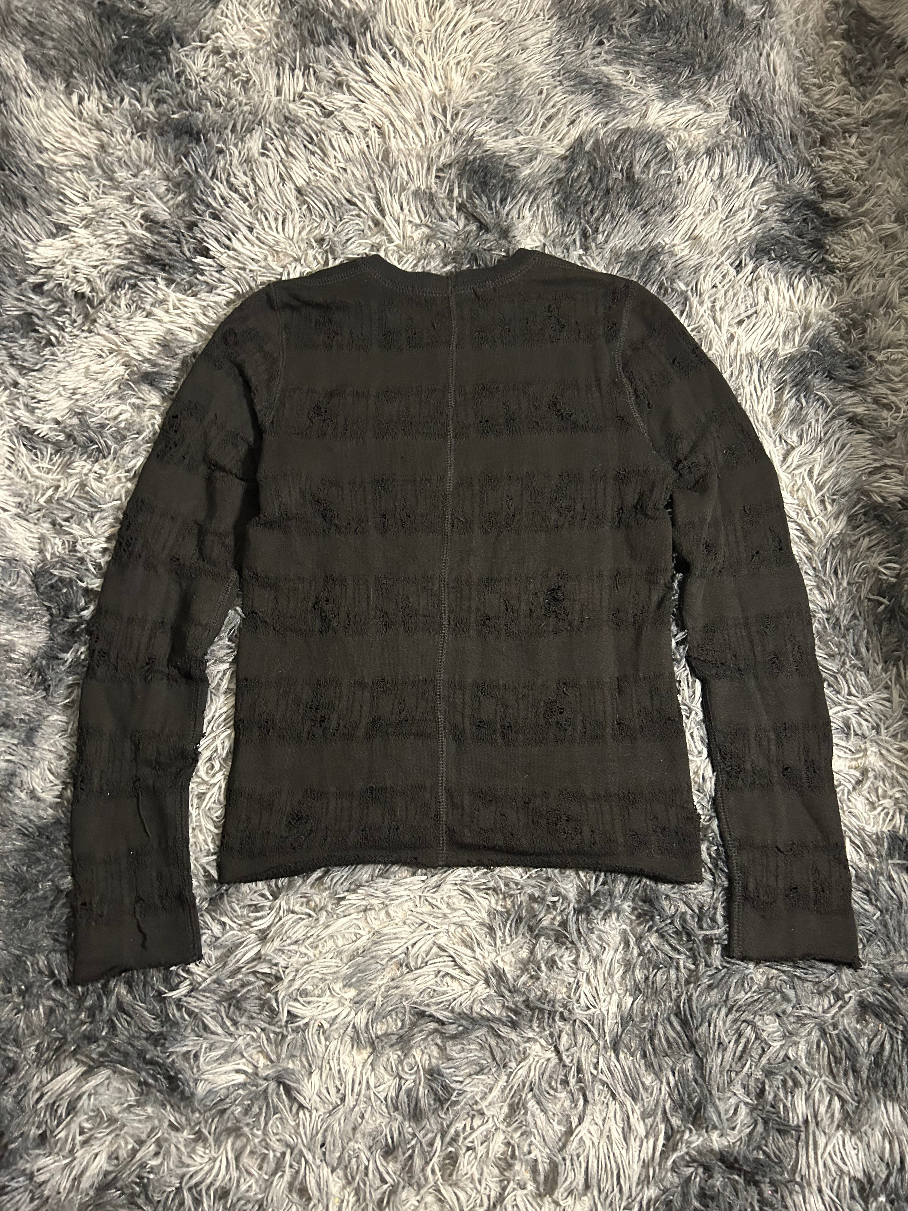 Junya Watanabe FW07 Distressed Grunge Knit Sweater Size Small