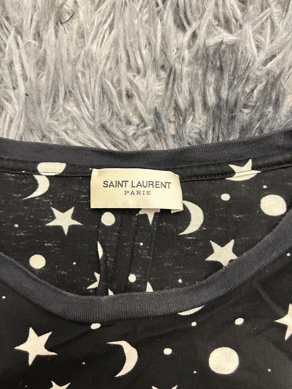 Saint Laurent Paris by Hedi Slimane SS16 Moon & Stars Tee Size XS