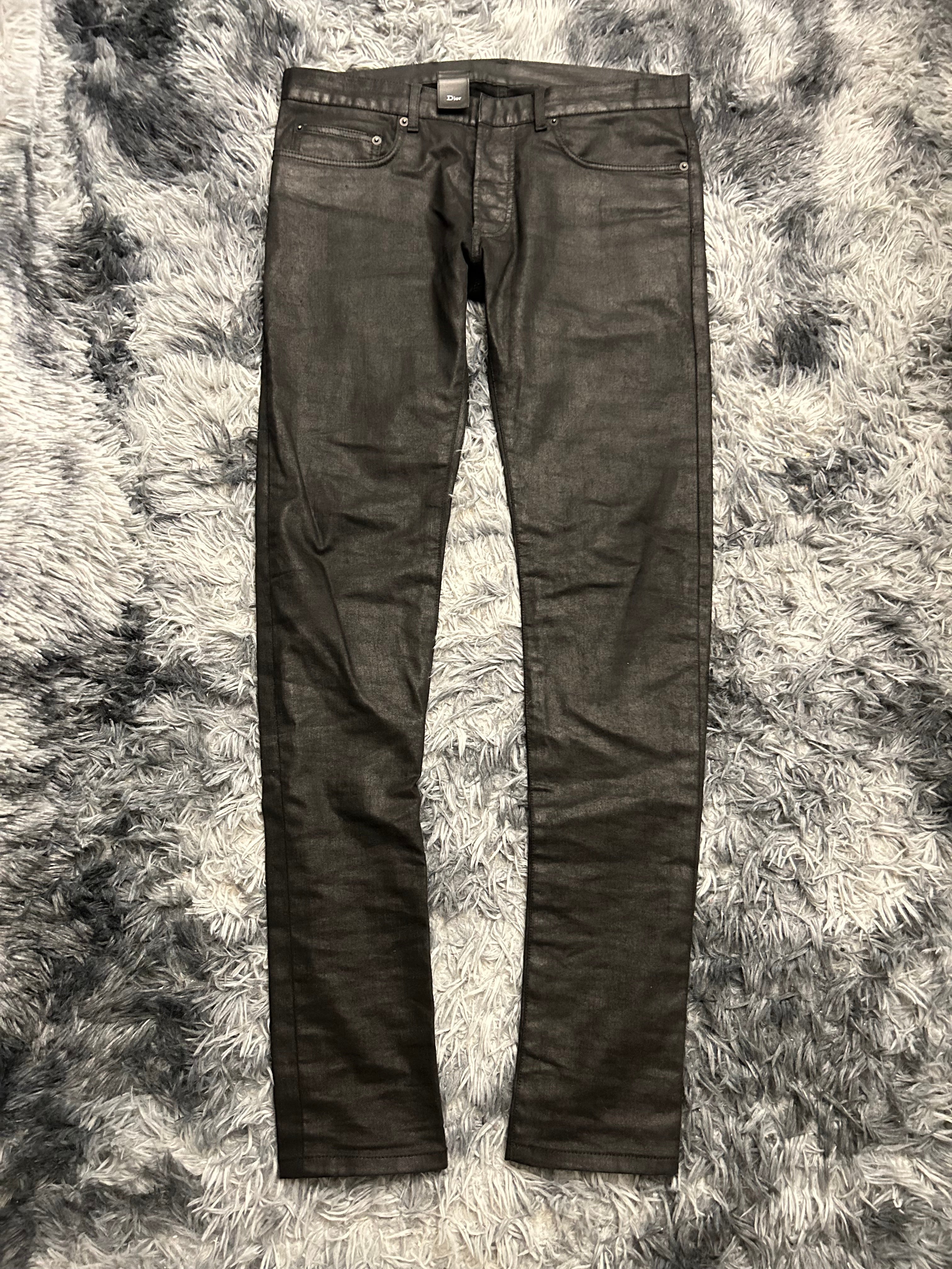 Dior Homme AW10 Waxed Black Denim